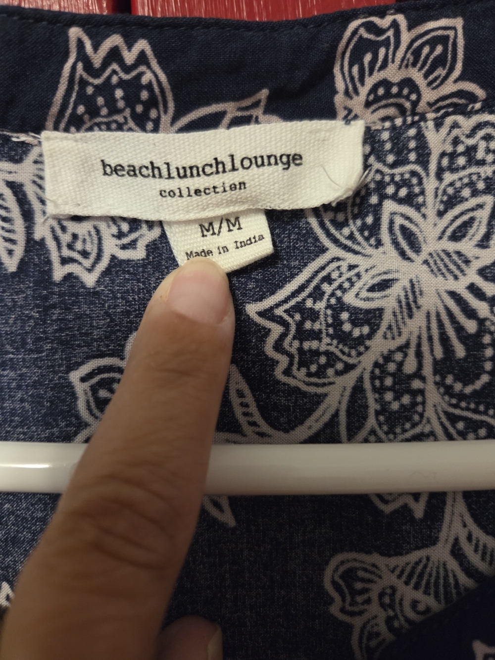 beachlunchlounge Navy Floral Top - White Print